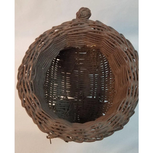 1970s Vintage Rattan Wicker Elephant Planter For Sale - Image 10 of 13