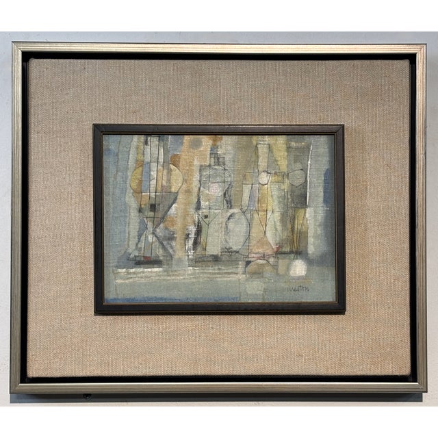 Mid 20th Century Mid Century Modern Abstract Painting by Reginald Weston, 1950's - 1960's For Sale - Image 5 of 8