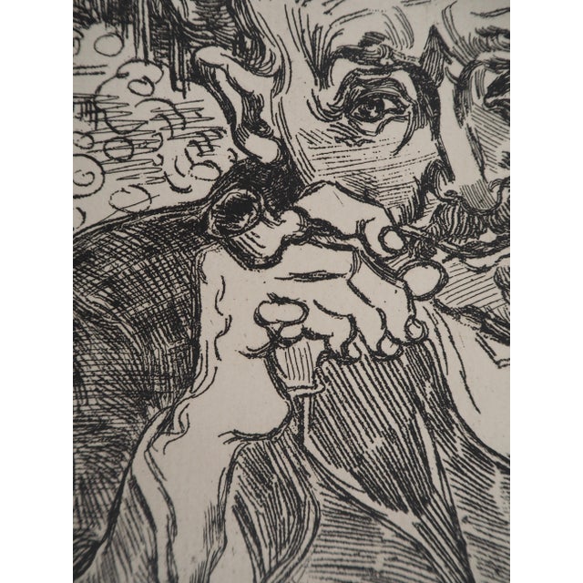 After Vincent Van Gogh, Portrait of Doctor Gachet, Engraving For Sale - Image 6 of 9