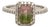 Multicolor Tourmaline Diamond Ring 14k Gold 1.15 TCW Certified For Sale