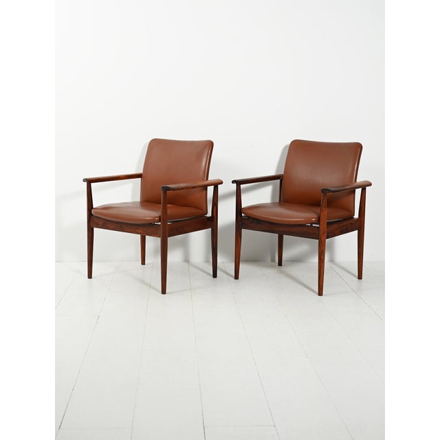 Diplomat Armchairs by Finn Juhl for France & Søn, 1960s, Set of 2 For Sale - Image 3 of 14