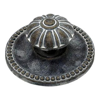 Century Furniture Knob With Backplate Aged Finish For Sale