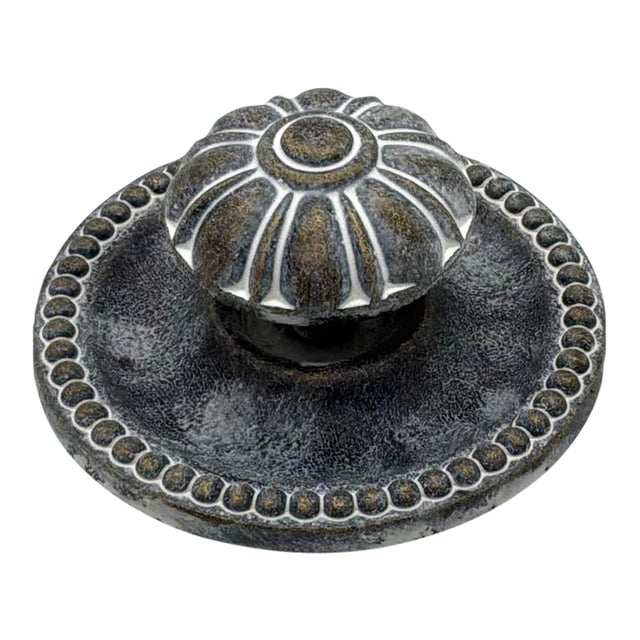 Century Furniture Knob With Backplate Aged Finish For Sale