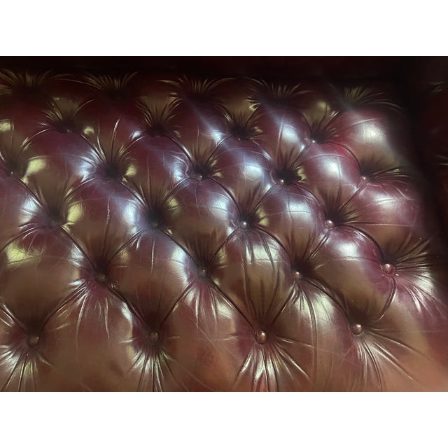Hancock & Moore Vintage Chesterfield Style Leather Sofa by Hancock and Moore For Sale - Image 4 of 16