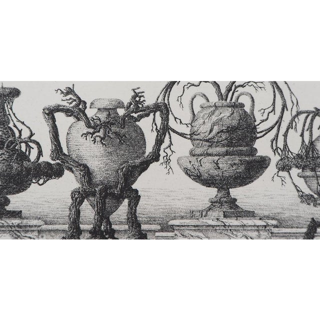 François Houtin, Balustrade of Vases, 1985, Original Etching For Sale - Image 5 of 7