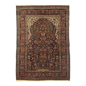 Antique Persian Kashan Vase Prayer Rug - 03'06 x 04'11