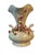Capodimonte Vintage Capodimonte Iridescent Floral Fan Vase, Made in Italy, Applied Flowers & Gold For Sale - Image 4 of 7