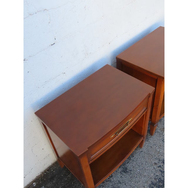 Mid Century Modern Side End Tables Nightstands a Pair 6306 For Sale - Image 10 of 18