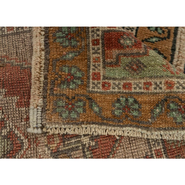 Turkish Mini Rug Oriental Hand Knotted Vintage Rug 1'11" x 3'2" #21210 For Sale In Houston - Image 6 of 8