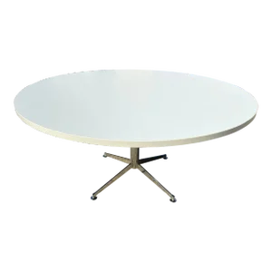 Chrome Oval Round Table