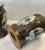 Pair Antique Chinese Brown Glaze With Blue & Withe Decor Garden Stools For Sale - Image 15 of 16
