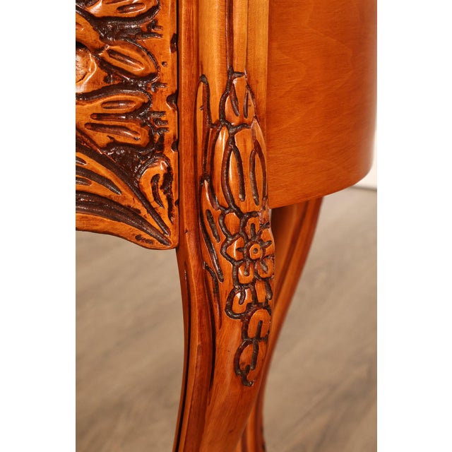 French Louis XV Style Marquetry Inlaid Nightstand For Sale - Image 11 of 18