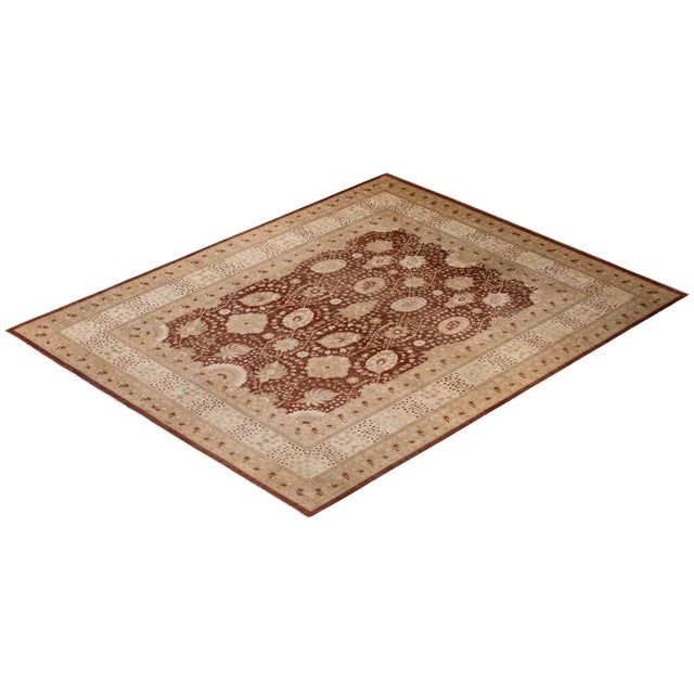 Brown Mogul, One-of-a-Kind Hand-Knotted Area Rug - Brown, 8' 3" x 10' 4" For Sale - Image 8 of 8