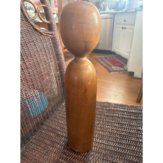 Japanese Antique Kokeshi Doll 15 1/2" For Sale - Image 3 of 3