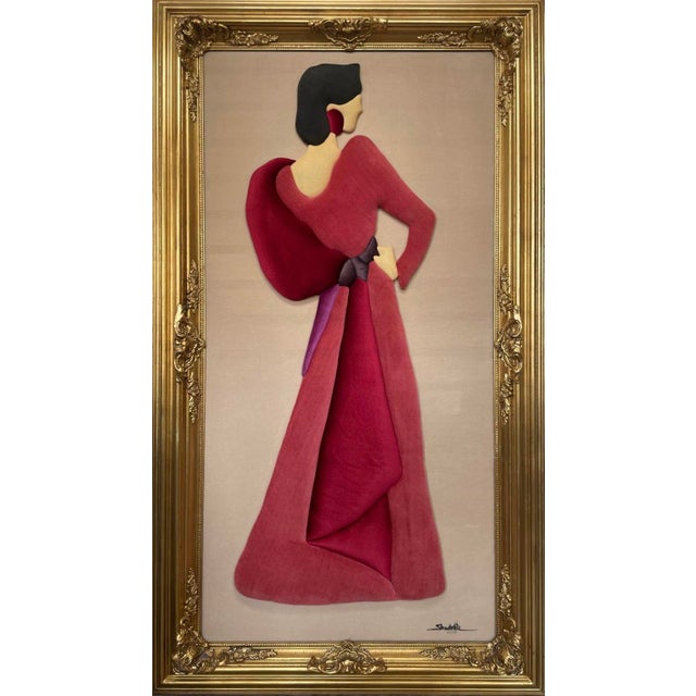 “Hollywood Regency meets Postmodern drama in this gilded, oversized textile wall sculpture.” Make a bold statement with...