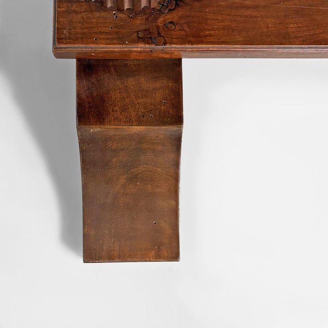 Vintage Italian Art Deco Extendable Wooden Console Table, 1970s For Sale - Image 11 of 15