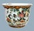 Vintage chinoiserie planter with a bold design of black and gold cranes and flowers. A beautiful cachepot, hand painted...