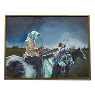 Elin Sian Blake, The Hosts of Rebecca after Alexander Cordell, 21st Century, Oil on Canvas For Sale