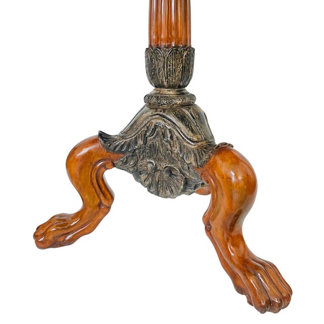 Brown French Regency Claw Feet Gueridon Center Table by Charles Pollock for William Switzer For Sale - Image 8 of 12