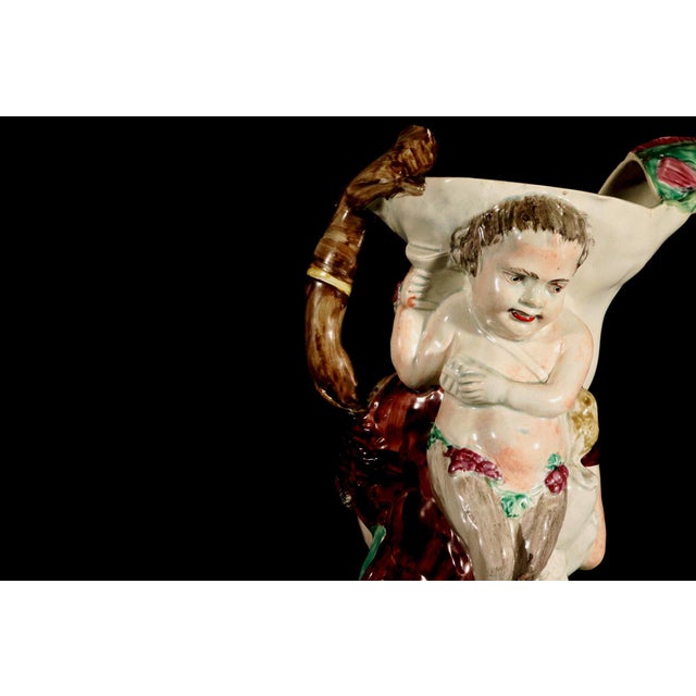 Cream English Staffordshire Pearlware Pottery Large Bacchus Jug For Sale - Image 8 of 11