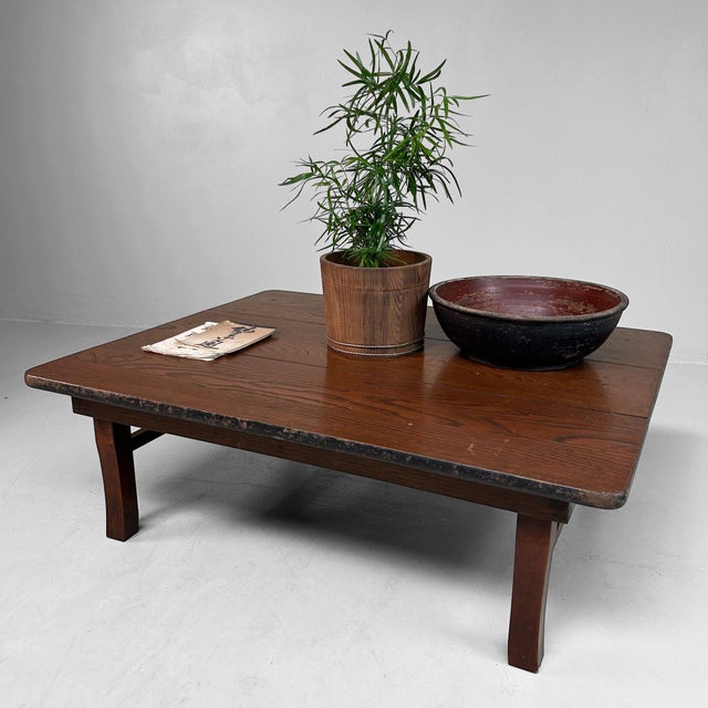 Vintage Japanese Wooden Folding Leg Table, 1920s For Sale - Image 17 of 18