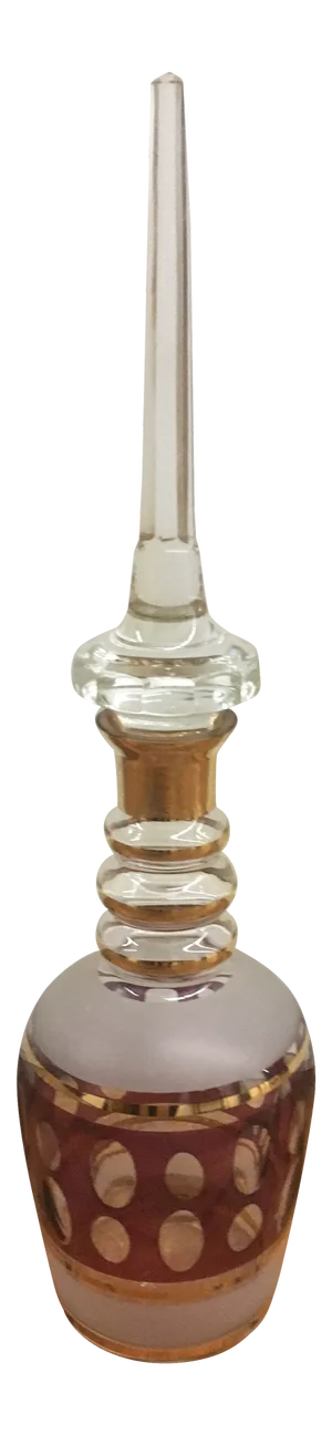 Etched Glass Decanter With Stopper
