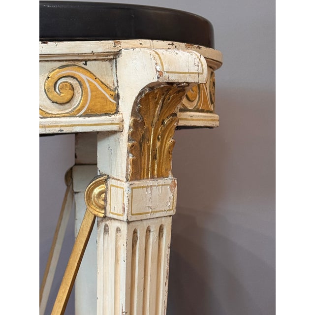 Pair of 20th Century Northern European Parcel-Gilt Pedestals With Marble Tops For Sale - Image 10 of 10