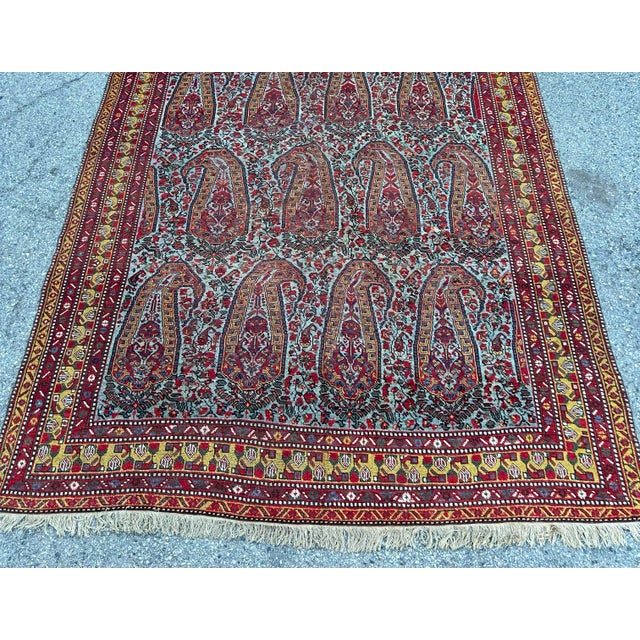1880s Ghahgahi Paisley Wool Rug For Sale - Image 11 of 12