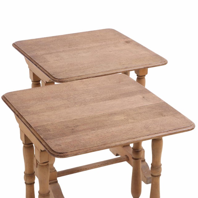 A Pair of French Oak Side Tables, C. 1900. For Sale - Image 4 of 4