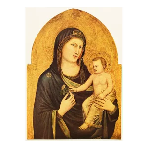 1956 After Giotto "Madonna and Child", Vintage Full-Color Print