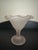 Vintage Late 20th Century Frosted Pink Glass Dessert Pedestal Bowl For Sale - Image 4 of 10