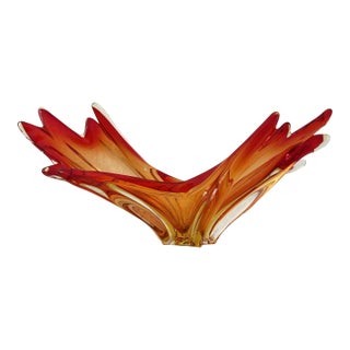 Mid-Century Large Ferro & Lazzarini Murano Glass Bowl For Sale