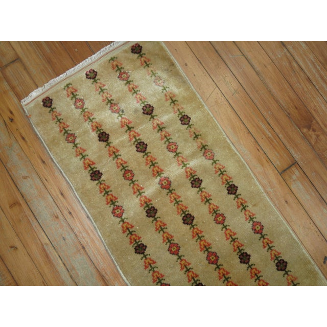Vintage Turkish Konya Runner - 1'4" x 4'6" For Sale - Image 4 of 6