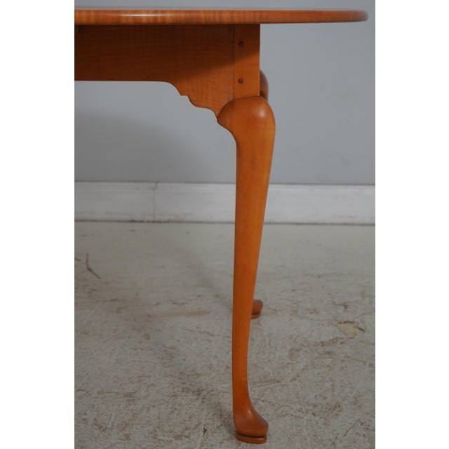 Wood Tiger Maple Benchmade Round Dining Table For Sale - Image 7 of 12