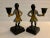 Pair of 1960s Yellow Vest / Gray Jacket "Butler" Monkey Candle Holders For Sale - Image 9 of 12
