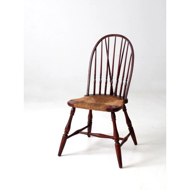 Antique Rush Seat Windsor Chair For Sale - Image 11 of 11