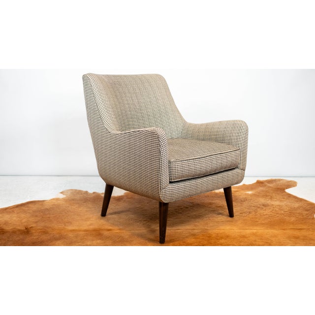 Room & Board 'Quinn' club chair combines mid-century-inspired composition with a clean modern houndstooth upholstery....