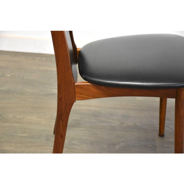 Wood Walnut Dining Chairs - Set of 4 For Sale - Image 7 of 10