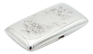 Silver Cigarette Case in Rectangular and Rounded Shape