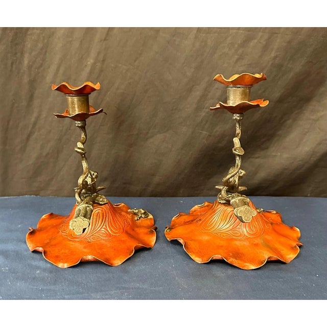 Early 20th Century Art Nouveau Candle Holders For Sale - Image 4 of 8