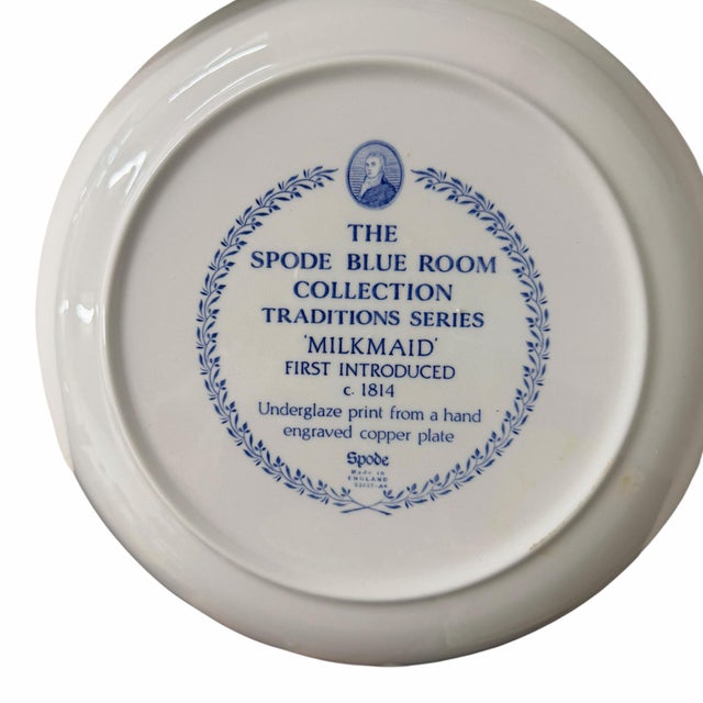 Late 20th Century Spode the Blue Room Collection Traditions Series “Milkmaid” , For Sale - Image 6 of 7