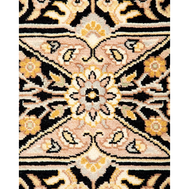 Traditional Mogul, One-of-a-Kind Hand-Knotted Area Rug - Black, 4' 1" x 6' 1" For Sale - Image 3 of 8