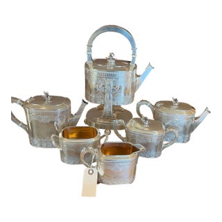 19th Century Gorham Sterling Silver Coffee and Tea Set - 7pcs For Sale
