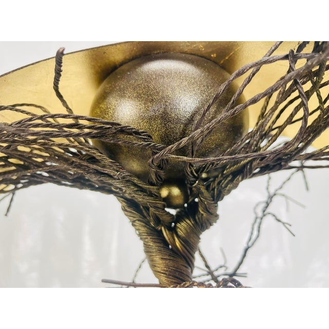 Handmade “Roots” Table Lamp by F+m Fos, Oxidized Gold Ring, Greece For Sale - Image 15 of 18