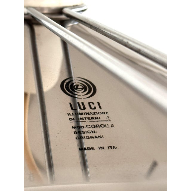 Mid-Century Modern Mid-Century Modern Corolla Pendant Light in Chrome from Giovanni Grignani, Italy, 1970s For Sale - Image 3 of 18