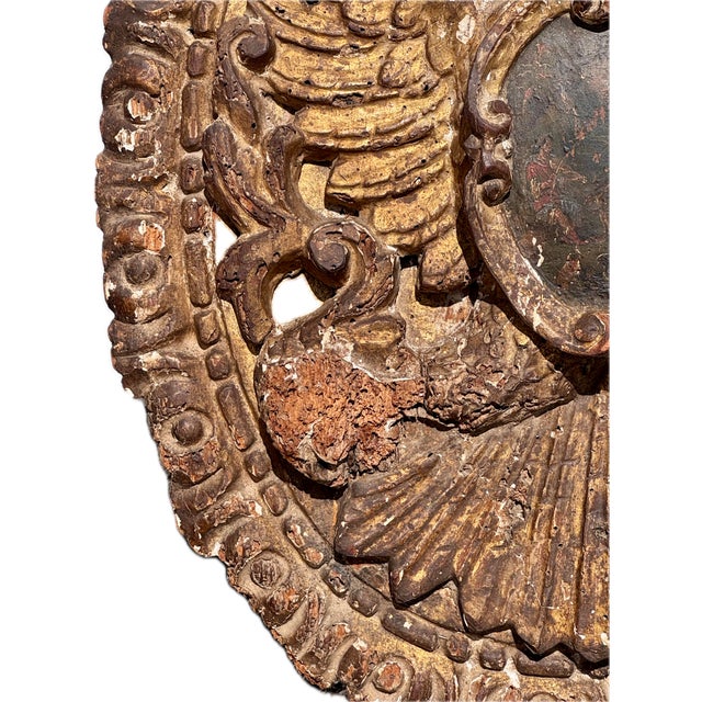 18th Century 18th Century Carved Wood Heraldic Coat of Arms For Sale - Image 5 of 10