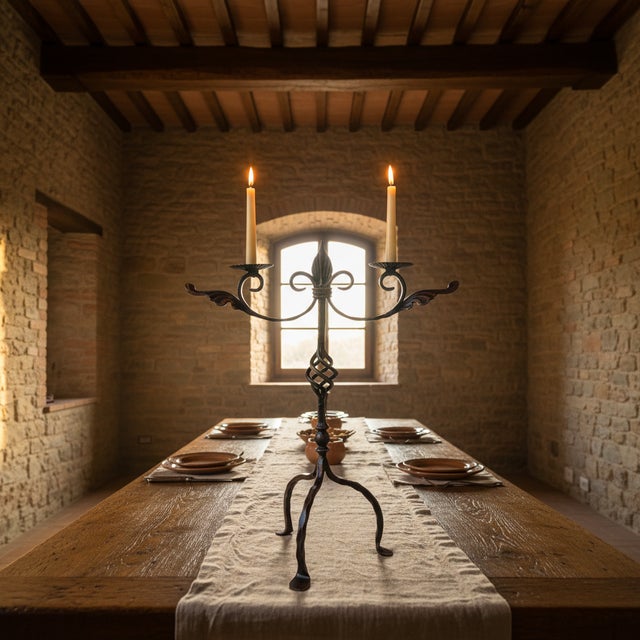 Hand Forged Grand Copper Candelabra ️ Some spaces require finesse, while others demand presence. This 59 cm (23-inch) tall...