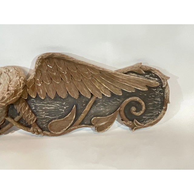 Wood Six Foot Carved Eagle Stern Board For Sale - Image 7 of 10