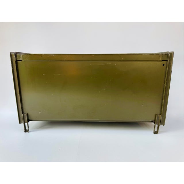 Early 20th Century Antique General Fireproofing Steel Transfer File, Industrial Green For Sale - Image 5 of 12