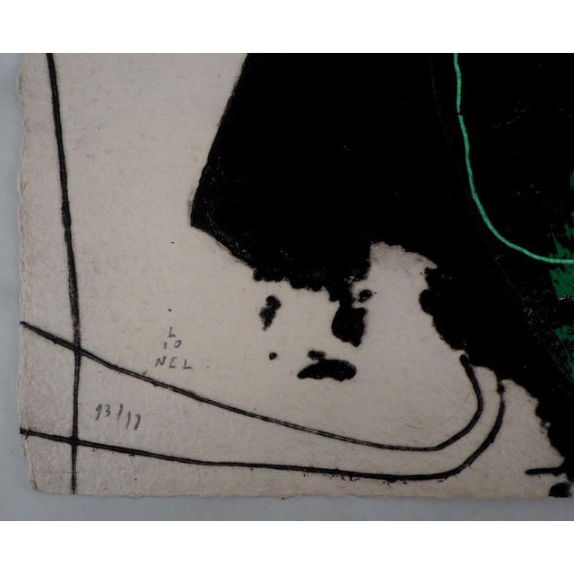 LIONEL (Lionel PERROTTE, known as) (1949-2020) Green Trace Original color carborundum etching Signed in pencil Limited...